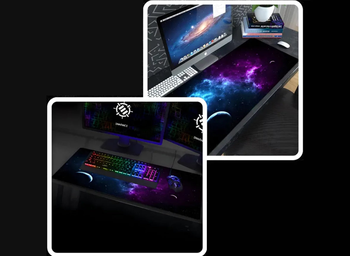 Alfombrilla para Ratón XL, 80 x30 Cm Alfombra Gaming Base de Goma Antideslizante