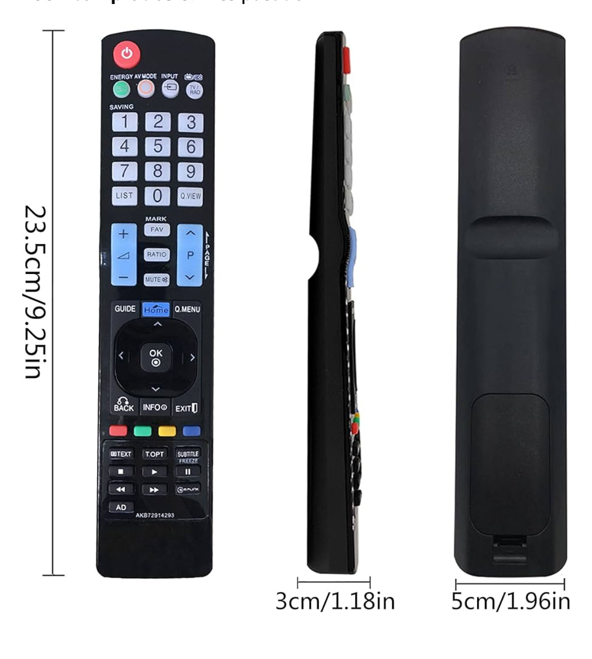 Mando para TV LG compatible con todas las TV LG sin smart TV poner pilas y a funcionar sin configuración