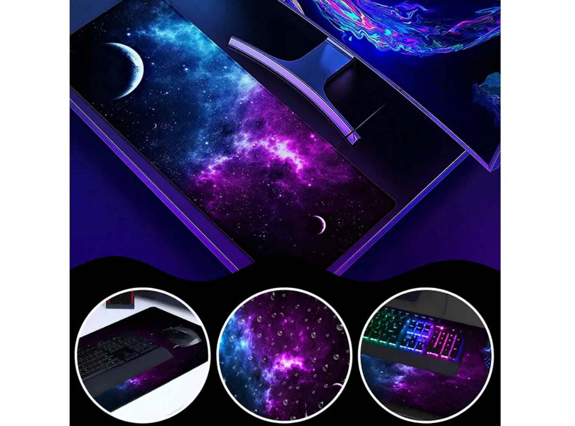 Alfombrilla para Ratón XL, 80 x30 Cm Alfombra Gaming Base de Goma Antideslizante