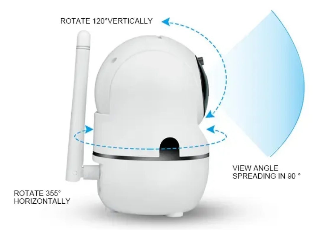 Cámara wifi APP inalámbrica para seguridad del hogar, control de aplicaciones, visión nocturna, impermeable, detector de movimiento
