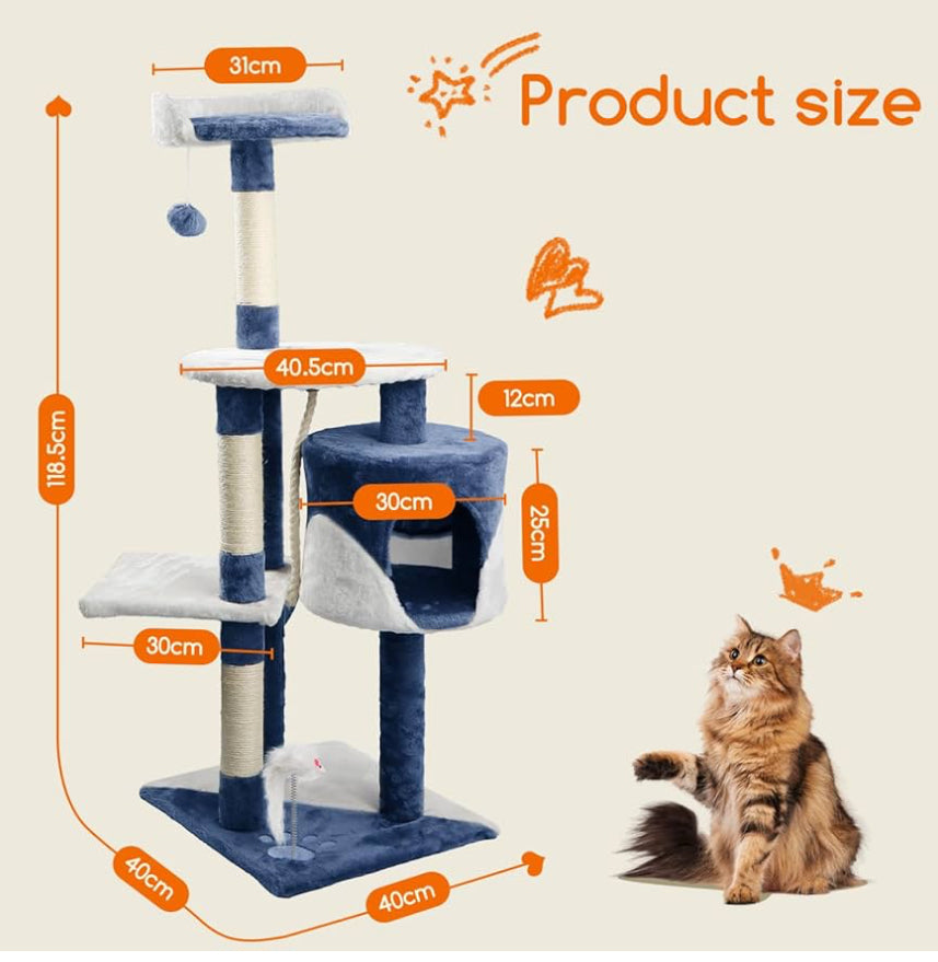 Árbol rascador de gato XL 118,5cm