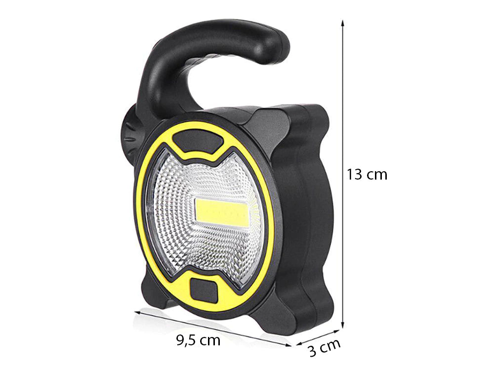 Potente lámpara de linterna LED COB con mango