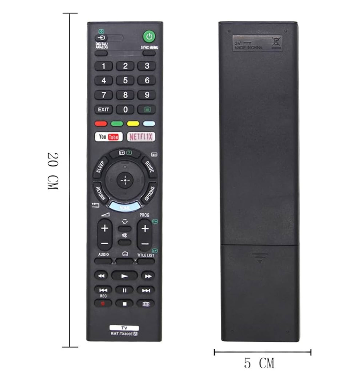 Mando Sony bravia RMT-TX300E para Mando TV Sony para con Botones Netfllx y You Tub