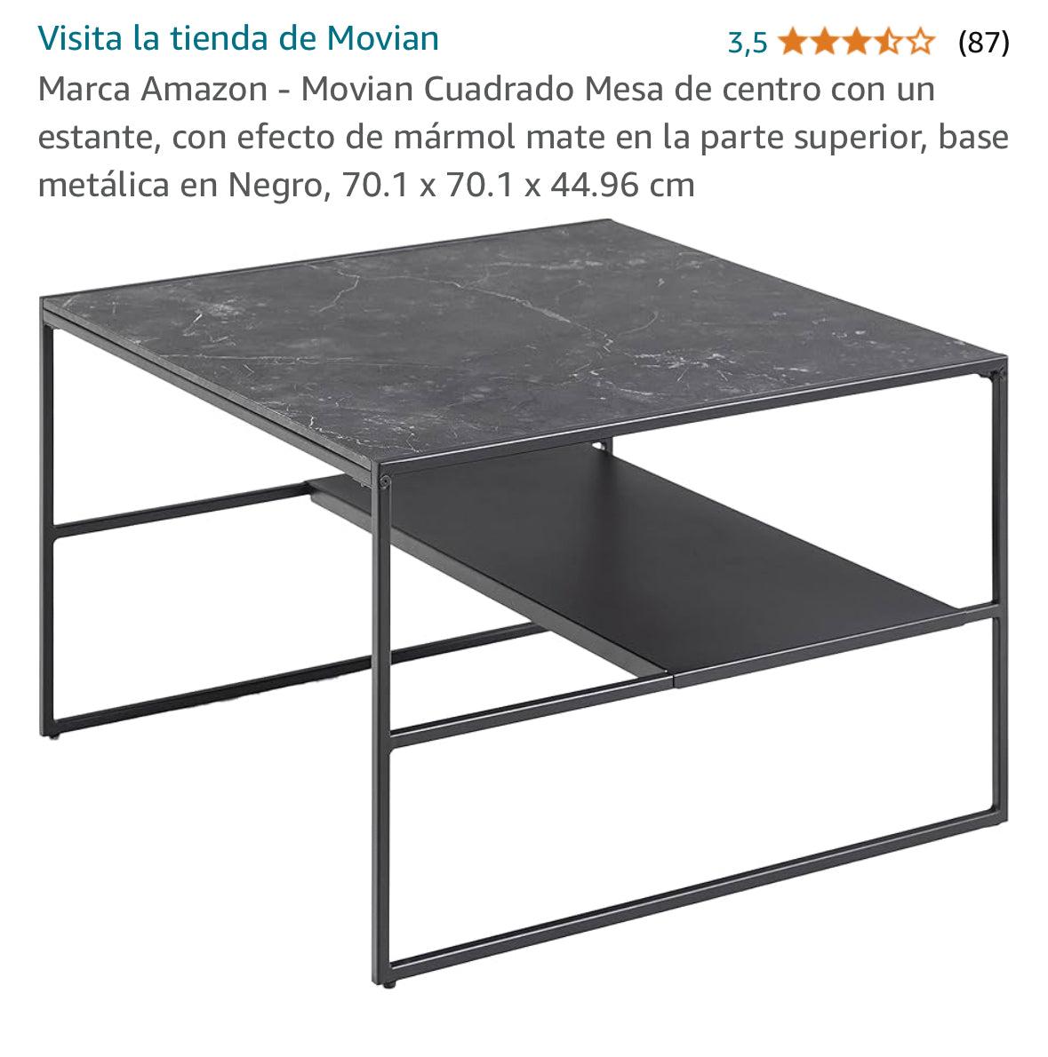 Mesa baja centro comedor AMAZON liquidación