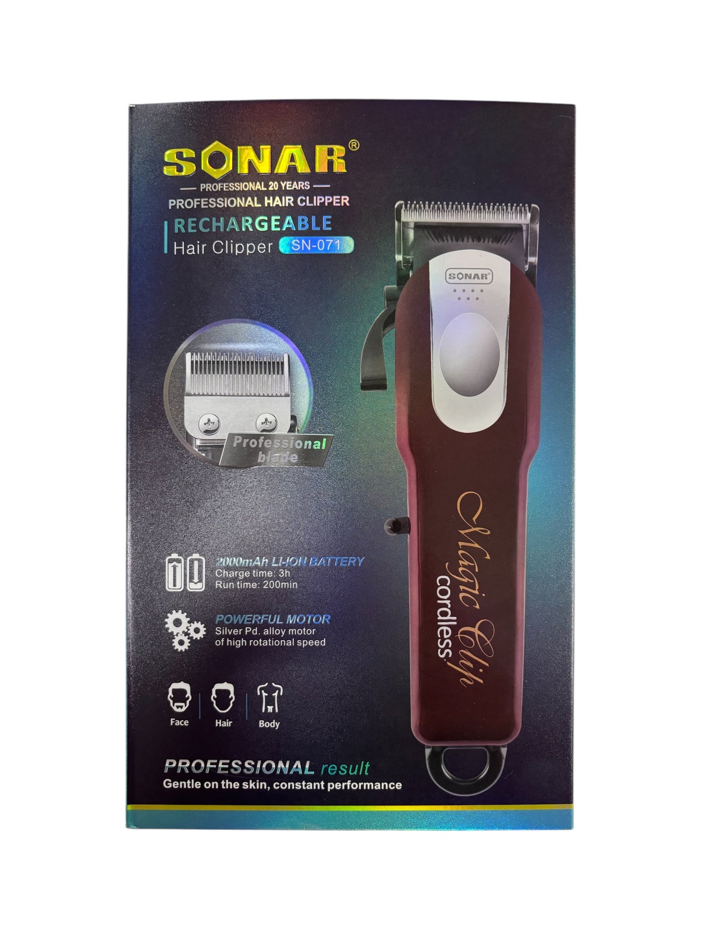 Cortapelos Sonar Magic Clip Pro Batería sin cable