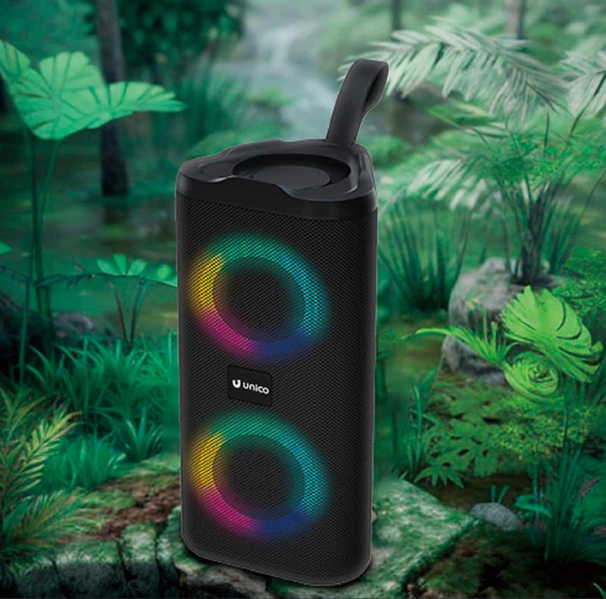 Altavoz bluetooth 10W RGB grande – Negro