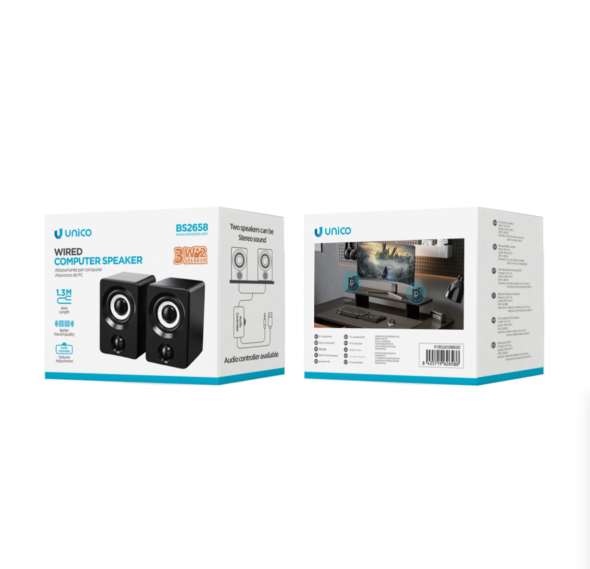 Altavoces bluetooth 3W para ordenadores – Negro