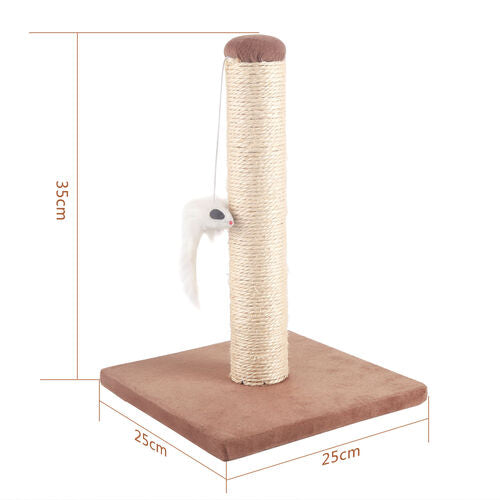 Nobleza Poste Rascador De Sisal Con Juguete Color Marrón para gatos