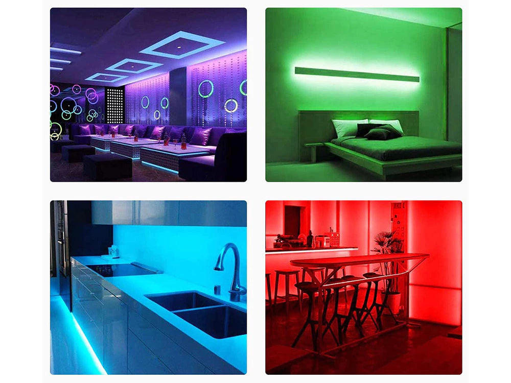 Tira LED 3528 RGB 4,5m set mando a distancia impermeable