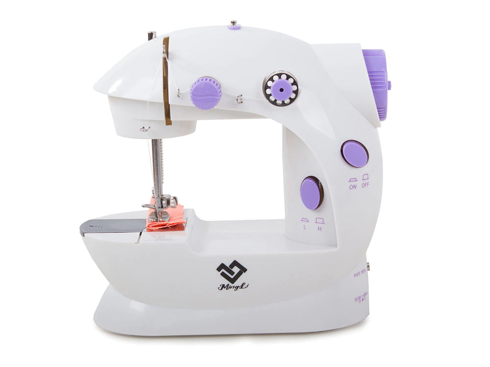 Mini máquina de coser eléctrica 2 niveles de velocidad + accesorios