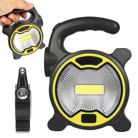 Potente lámpara de linterna LED COB con mango