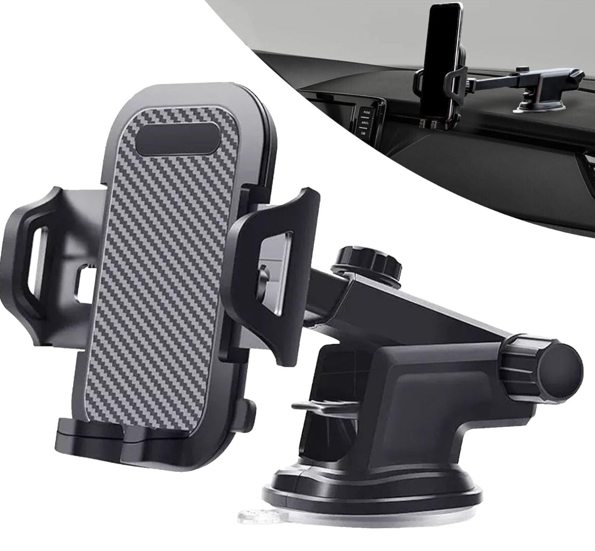 Soporte de teléfono móvil para coche, soporte de montaje con ventosa, ventilación de aire, para iPhone, Samsung y Xiaomi