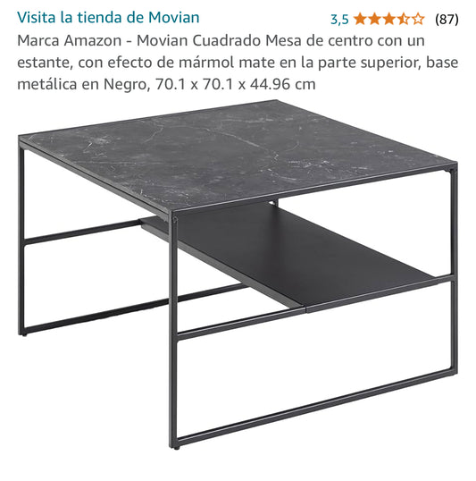 Mesa baja centro comedor AMAZON liquidación