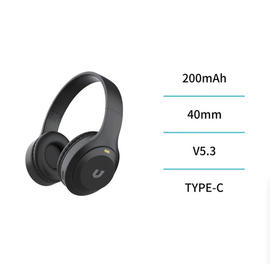 Auriculares bluetooth UNICO diadema plegable – Negro