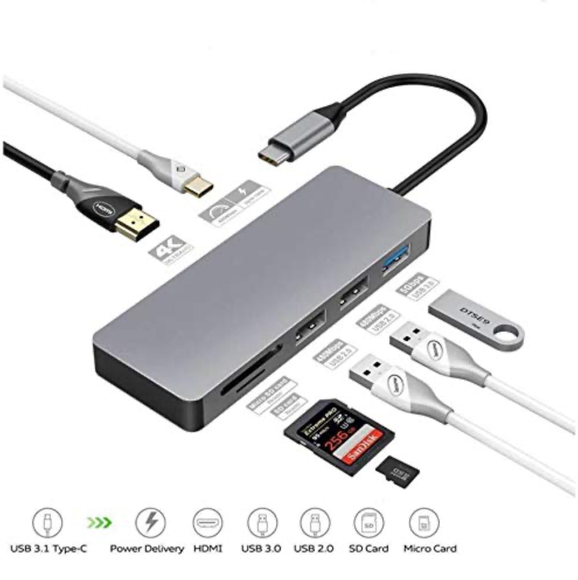 LOTE AMAZON 50pcs Hub USB C, Tymyp 6 en 1 USB C NUEVO