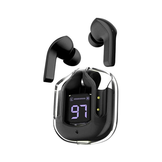 Auriculares intrauditivos inalámbricos con pantalla LED, auriculares Bluetooth con cancelación de ruido, auriculares deportivos impermeables compatibles con Apple/Android, TV, portátil, color negro